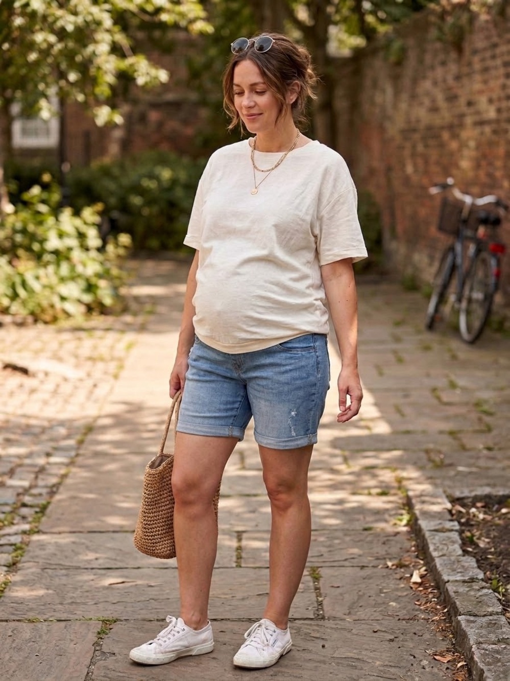 Isabel Maternity by Ingrid & Isabel Black Bermuda Maternity Shorts